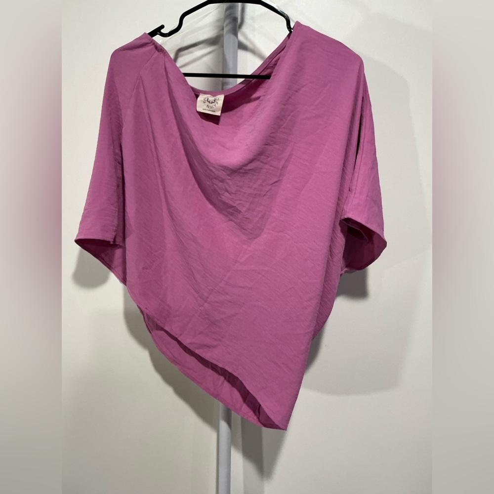 Fantastic Fawn Mauve Asymmetrical Blouse
